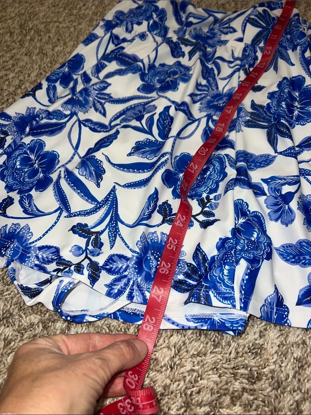 Sonnet Shores Feminine Classy One-Piece Swimdress - White & Royal Blue (size 6) - Picture 7 of 14